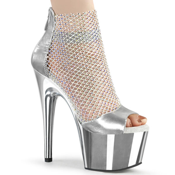 7" Heel, 2 3/4" PF Close Back Shootie Sandal, Back Zip