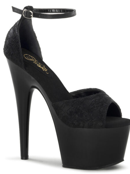 7" Heel, 2 3/4" PF Open Toe Ankle Strap D'Orsay Sandal