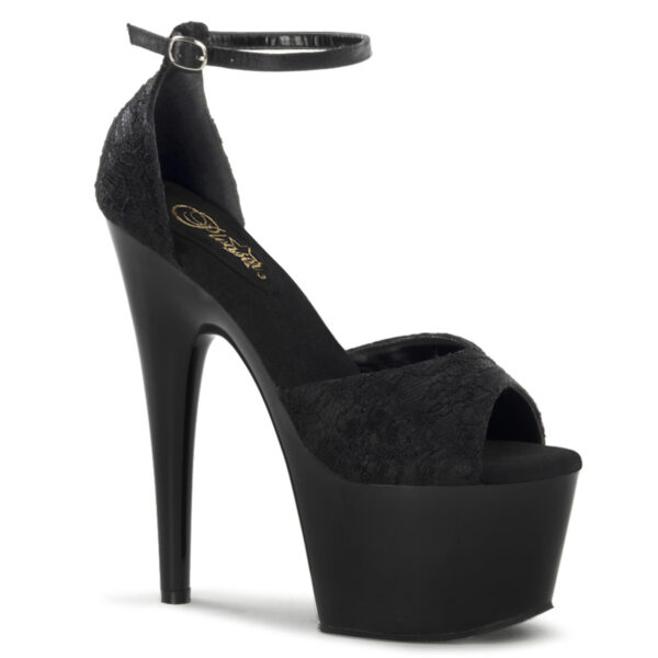 7" Heel, 2 3/4" PF Open Toe Ankle Strap D'Orsay Sandal