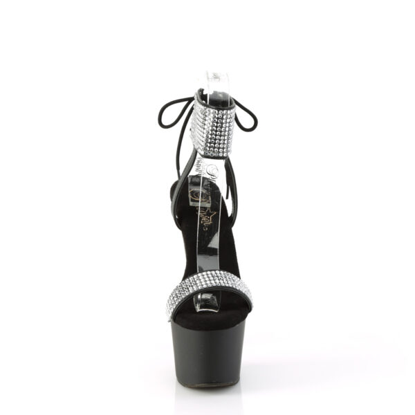 7" Heel, 2 3/4" PF Lace-Up Back Ankle Cuff Sandal w/RS - Image 2