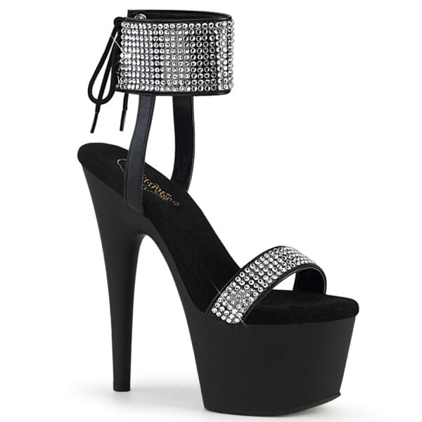 7" Heel, 2 3/4" PF Lace-Up Back Ankle Cuff Sandal w/RS