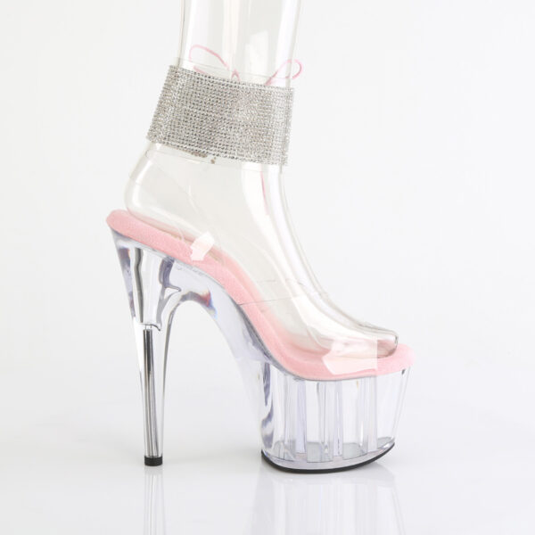 **7" Heel, 2 3/4" PF Rhinestoned Ankle Cuff Sandal - Image 5