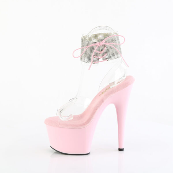 **7" Heel, 2 3/4" PF Rhinestoned Ankle Cuff Sandal - Image 3