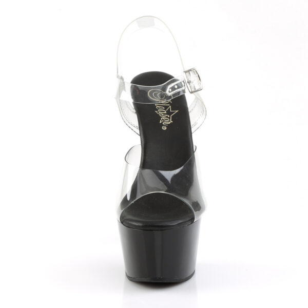6" Heel, 2 1/4" PF Vegan Friendly Ankle Strap Sandal - Image 2