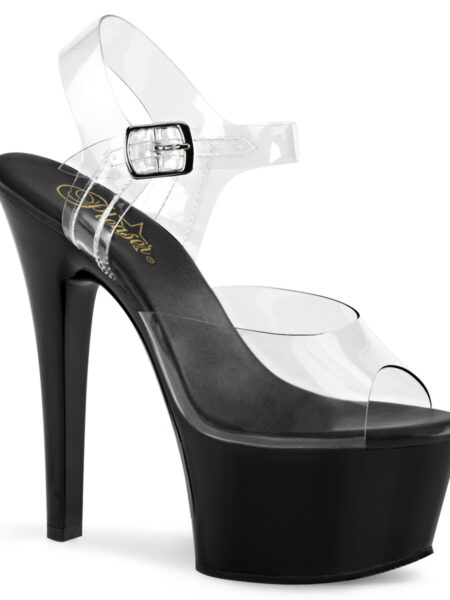 6" Heel, 2 1/4" PF Vegan Friendly Ankle Strap Sandal