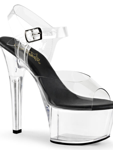 6" Heel, 2 1/4" PF Vegan Friendly Ankle Strap Sandal