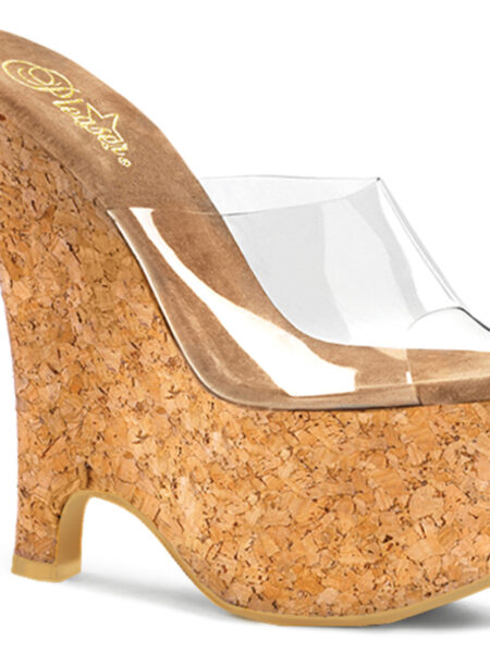 6 1/2" Wedge 2 3/4" PF Cork Slide Sandal