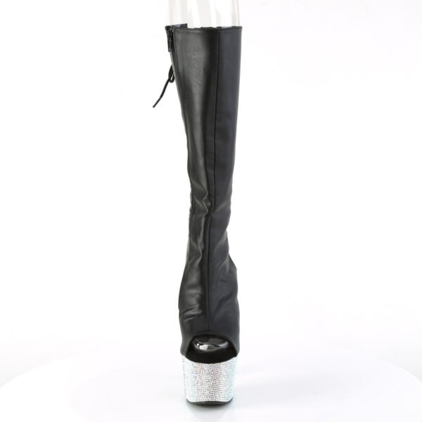 7" Heel, 2 3/4" PF Open Toe/Heel Knee Boot w/RS, Side Zip - Image 2