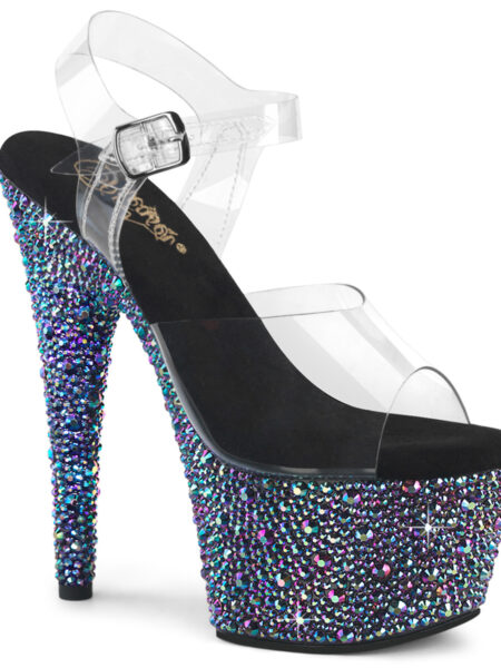 7" Heel, 2 3/4" PF Ankle Strap Sandal w/Multi Sized RS