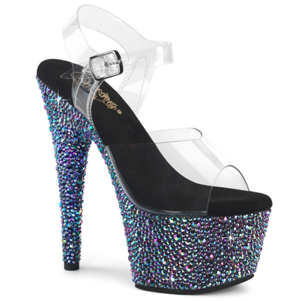 7" Heel, 2 3/4" PF Ankle Strap Sandal w/Multi Sized RS