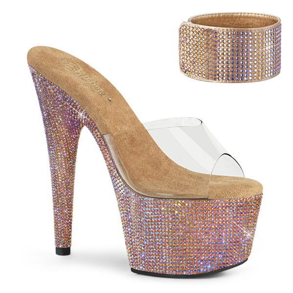 7" Heel, 2 3/4" PF RS Embellished Ankle Cuff Slide w/Cuff