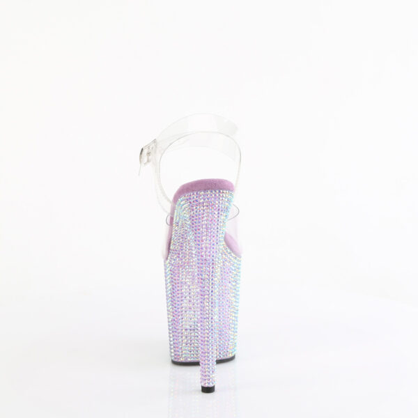 8" Heel, 4" PF Ankle Strap Sandal w/ Resin RS - Image 4
