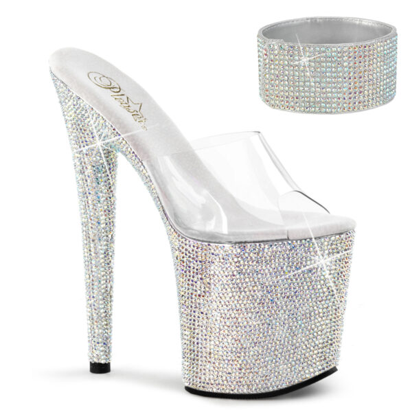 8" Heel, 4" PF RS  Embellished Slide w/ Matching Cuff
