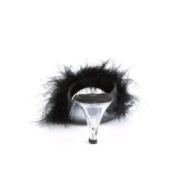 3" Heel, 1/8" Mini PF Marabou Fur Slide - Image 4