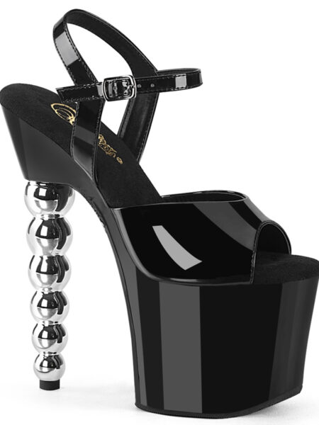7" Beaded Heel, 3 1/4" PF Ankle Strap Sandal