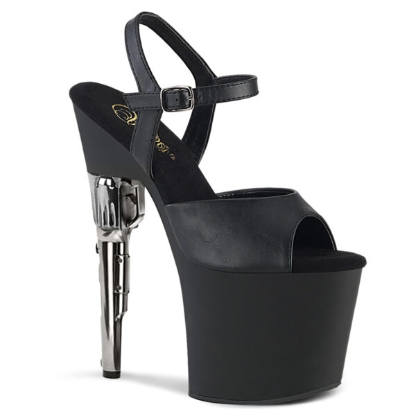 **7 1/2" Gun Heel, 3 1/2" PF Ankle Strap Sandal
