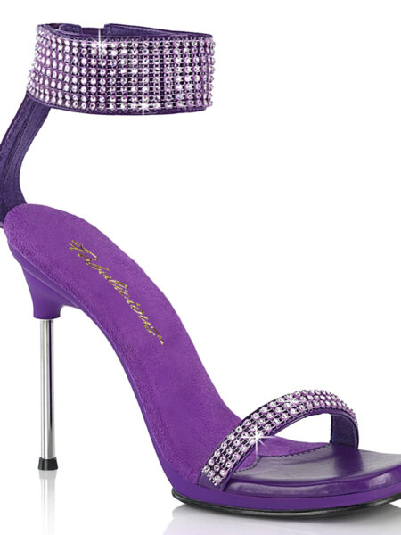 4 1/2" Heel, 1/4" PF Ankle Strap Sandal w/RS, Back Zip