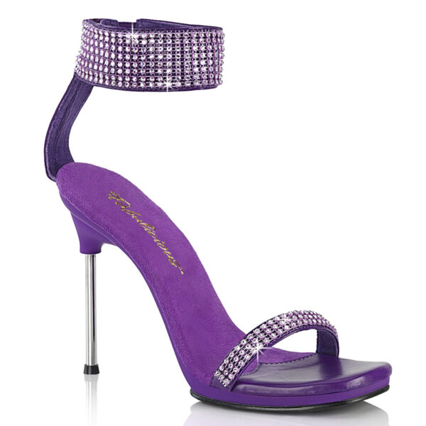 4 1/2" Heel, 1/4" PF Ankle Strap Sandal w/RS, Back Zip