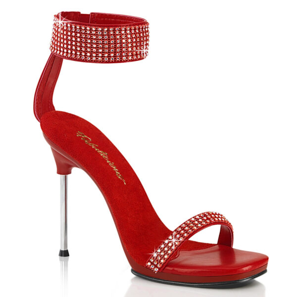4 1/2" Heel, 1/4" PF Ankle Strap Sandal w/RS, Back Zip
