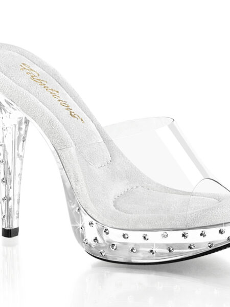5" Heel, 1" Rhinestone Studded PF Slide