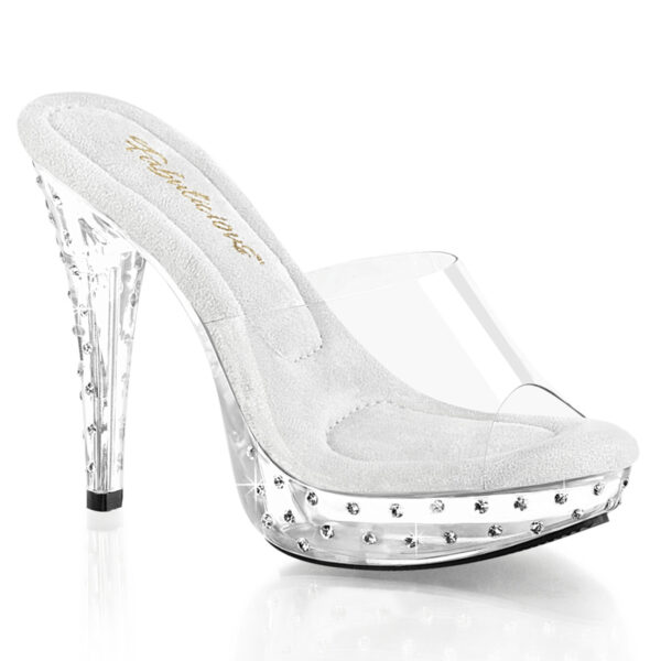 5" Heel, 1" Rhinestone Studded PF Slide