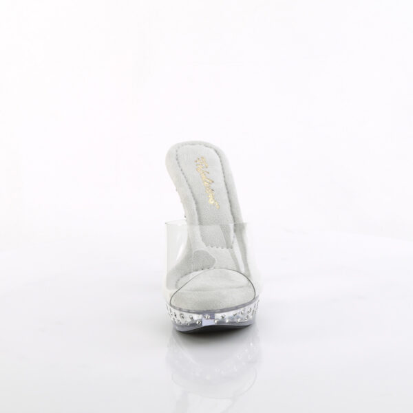 5" Heel, 1" Rhinestone Studded PF Slide - Image 2