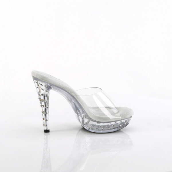 5" Heel, 1" Rhinestone Studded PF Slide - Image 5