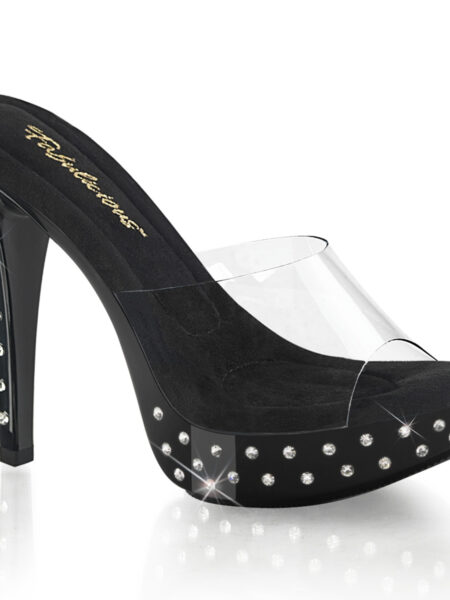 5" Heel, 1" Rhinestone Studded PF Slide