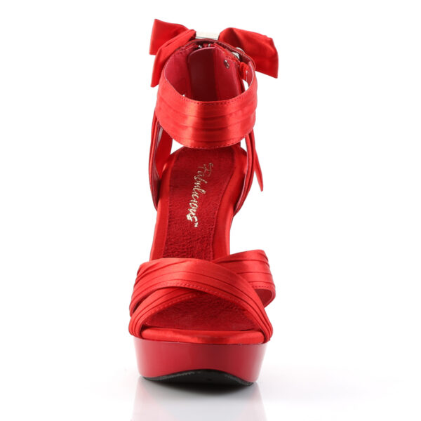 5" Heel, 1" PF Criss Cross Pleated Straps Close Back Sandal - Image 2