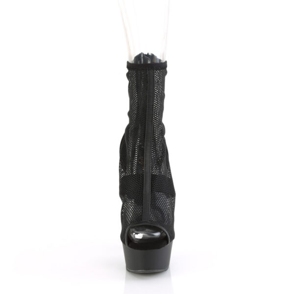 6" Heel, 1 3/4" PF Peep Toe Mesh Ankle Boot, Back Zip - Image 2