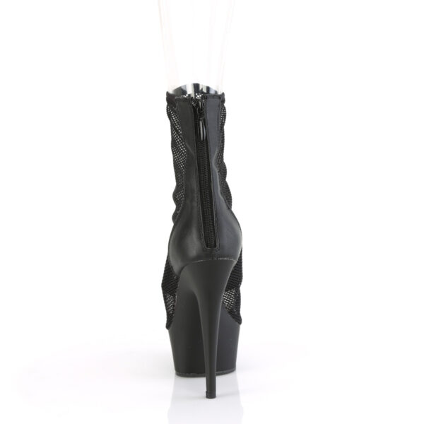 6" Heel, 1 3/4" PF Peep Toe Mesh Ankle Boot, Back Zip - Image 4