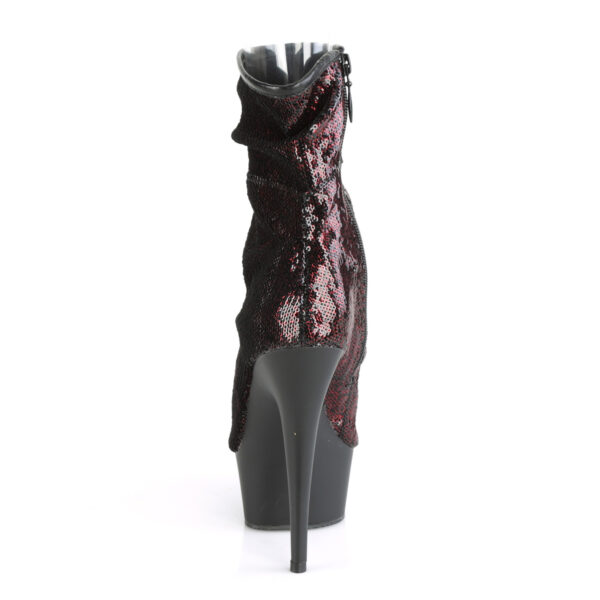 *6" Heel, 1 3/4" PF Peep Toe Sequins Ankle Boot, Side Zip - Image 4