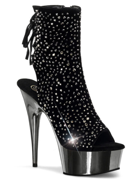 6" Heel, 1 3/4" PF Open Toe/ Back Ankle Boot