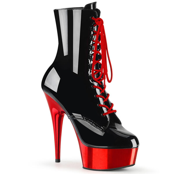 6" Heel, 1 3/4" PF Lace-up Ankle Boot, Side Zip