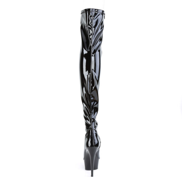 6" Heel, 1 3/4" PF Peep Toe Thigh High Boot, Side Zip - Image 4