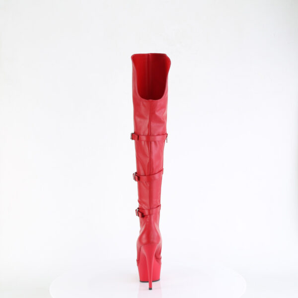 6" Heel, 1 3/4" PF Triple Buckle Strap OTK Boot, Side Zip - Image 4