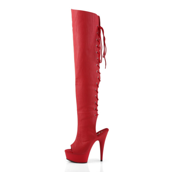 6" Heel, 1 3/4 PF Open Toe/Heel Over-The-Knee Boot, Side Zip - Image 3