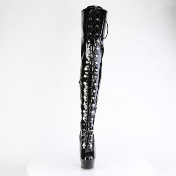 6" Heel, 1 3/4" PF Lace-Up Thigh Boot, 1/2 Inside Zip - Image 2