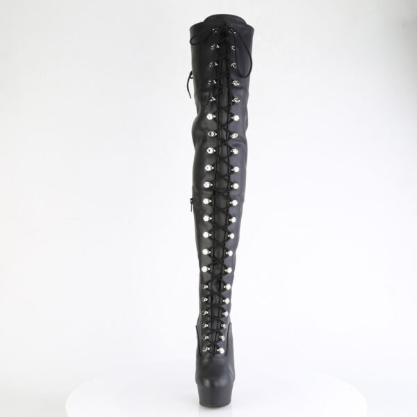 6" Heel, 1 3/4" PF Lace-Up Thigh Boot, 1/2 Inside Zip - Image 2