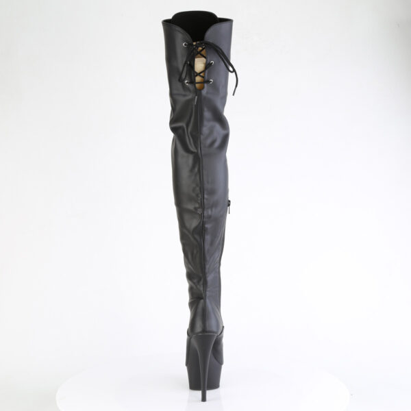 6" Heel, 1 3/4" PF Lace-Up Thigh Boot, 1/2 Inside Zip - Image 4