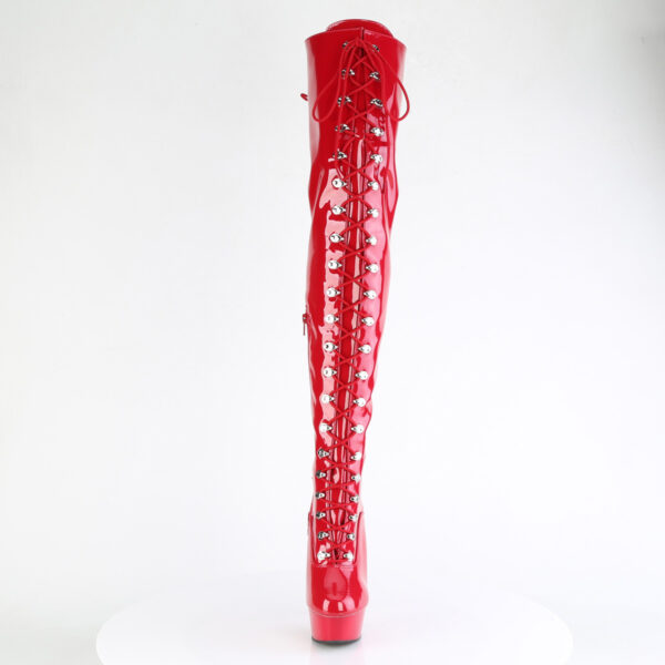6" Heel, 1 3/4" PF Lace-Up Thigh Boot, 1/2 Inside Zip - Image 2
