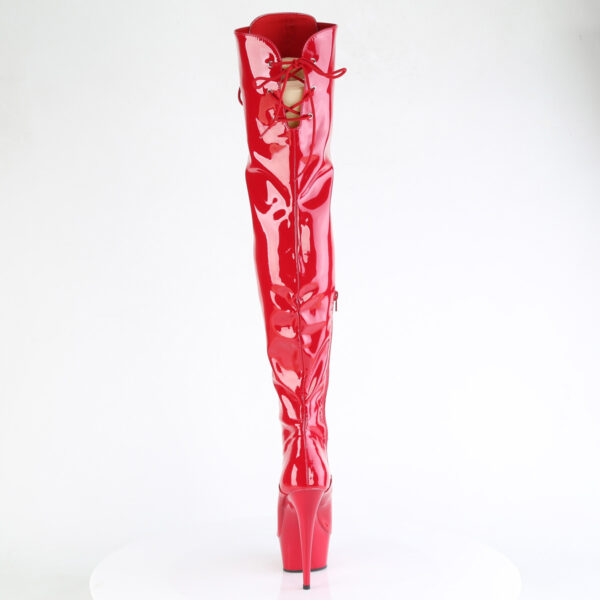 6" Heel, 1 3/4" PF Lace-Up Thigh Boot, 1/2 Inside Zip - Image 4