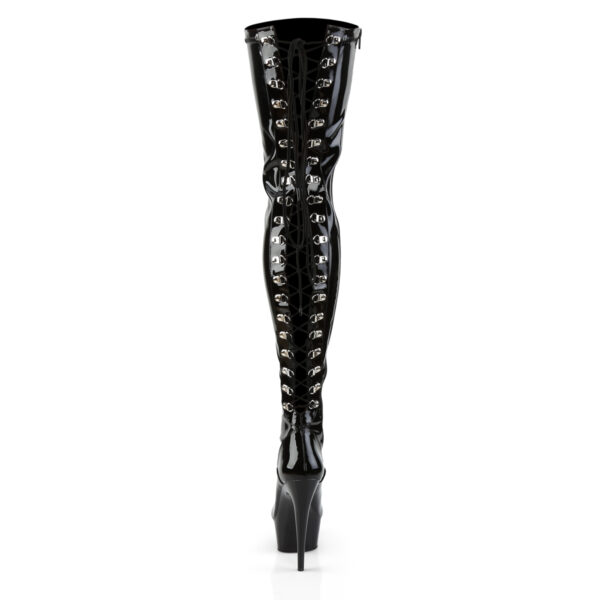 6" Heel, 1 3/4" PF Back Lace Thigh Boot, Side Zip - Image 4