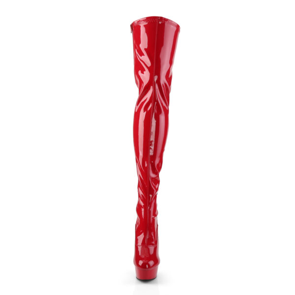 6" Heel, 1 3/4" PF Back Lace Thigh Boot, Side Zip - Image 2