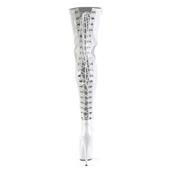 6" Heel, 1 3/4" PF Back Lace Thigh Boot, Side Zip - Image 4