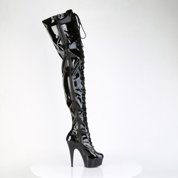 6" Heel, 1 3/4" PF Lace Up Stretch Crotch Boot, Side Zip - Image 5