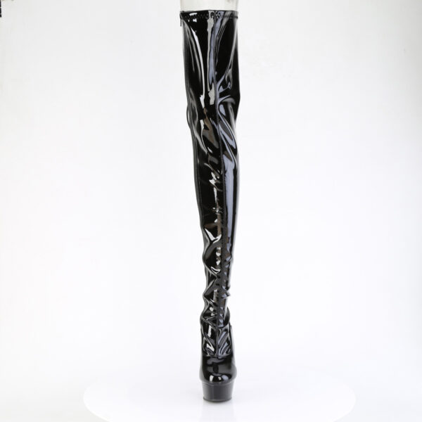 6" Heel, 1 3/4" PF Back Lace Stretch Crotch Boot, Side Zip - Image 2