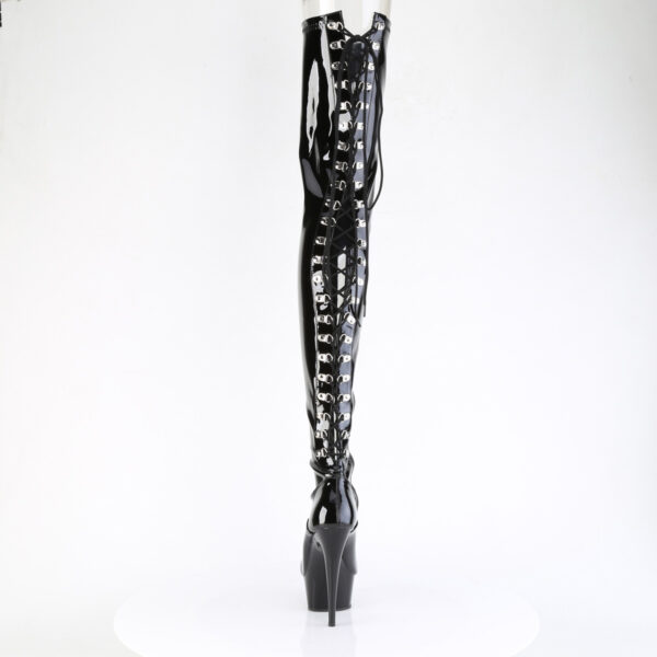 6" Heel, 1 3/4" PF Back Lace Stretch Crotch Boot, Side Zip - Image 4
