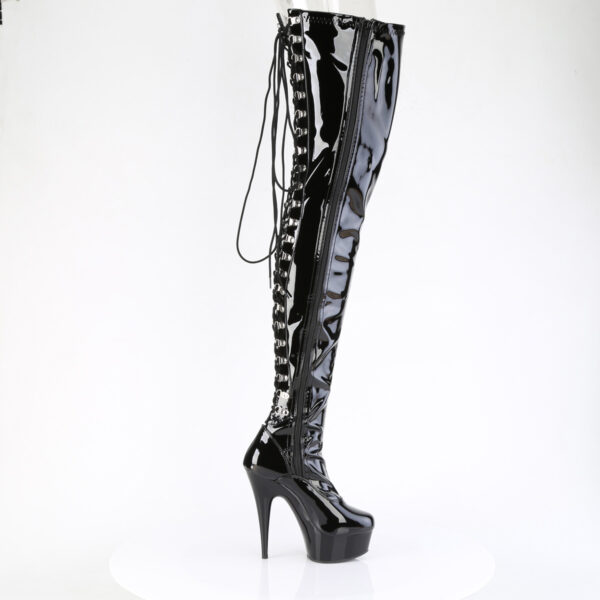 6" Heel, 1 3/4" PF Back Lace Stretch Crotch Boot, Side Zip - Image 5