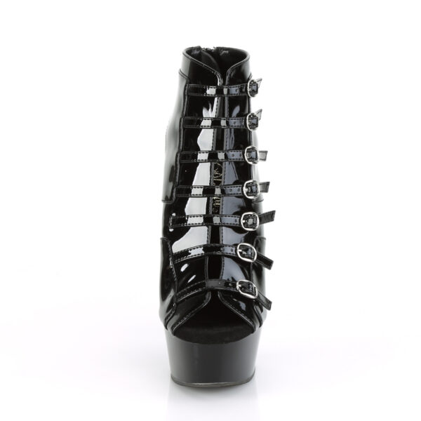 6" Heel, 1 3/4" PF Buckle-up Strappy Ankle Bootie, Back Zip - Image 2